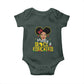 Pretty Black and Educated Baby Onesie I Am The Strong Afro Queen