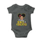 Pretty Black and Educated Baby Onesie I Am The Strong Afro Queen
