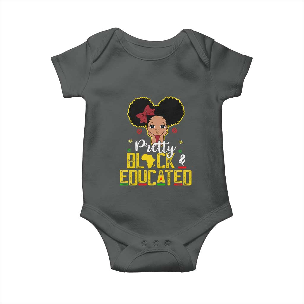 Pretty Black and Educated Baby Onesie I Am The Strong Afro Queen