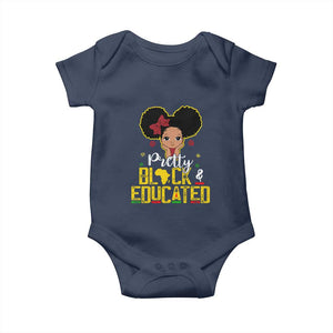 Pretty Black and Educated Baby Onesie I Am The Strong Afro Queen