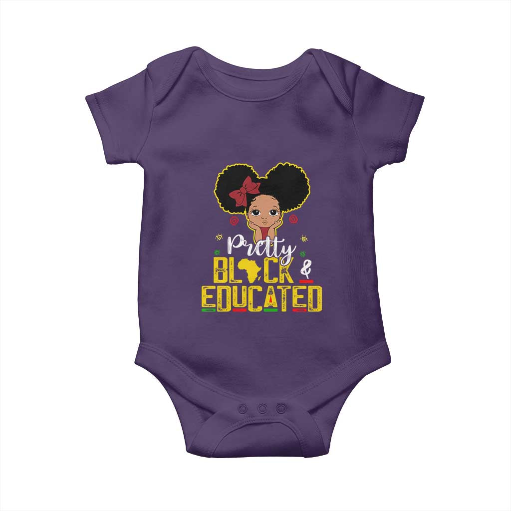 Pretty Black and Educated Baby Onesie I Am The Strong Afro Queen