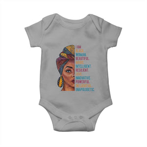 Black Woman Baby Onesie Beautiful Magic Intelligent Resilient Love African American Pride