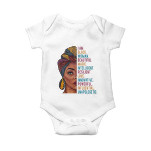 Black Woman Baby Onesie Beautiful Magic Intelligent Resilient Love African American Pride