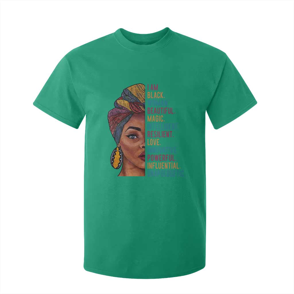 Black Woman T Shirt For Kid Beautiful Magic Intelligent Resilient Love African American Pride
