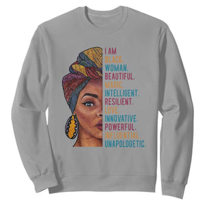 Black Woman Sweatshirt Beautiful Magic Intelligent Resilient Love African American Pride