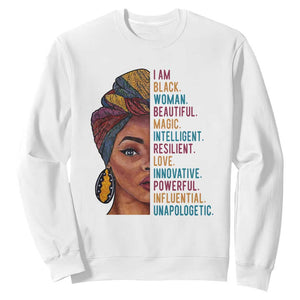 Black Woman Sweatshirt Beautiful Magic Intelligent Resilient Love African American Pride