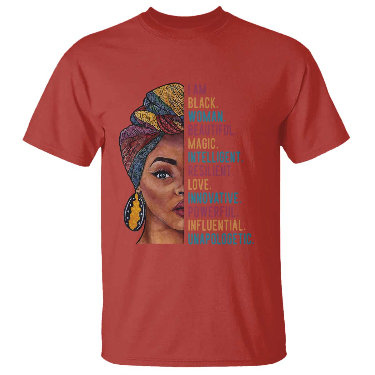 Black Woman T Shirt Beautiful Magic Intelligent Resilient Love African American Pride