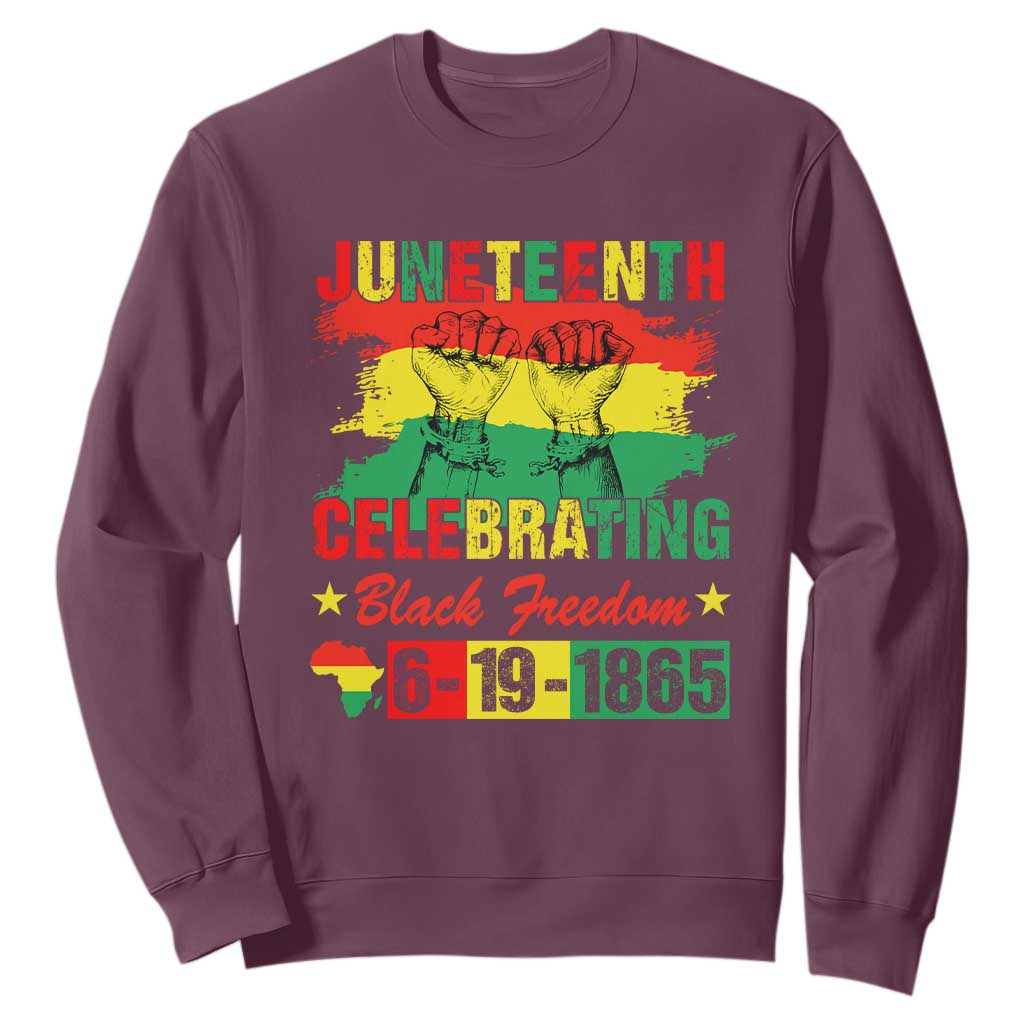 Juneteenth 1865 Sweatshirt Celebrating Black Freedom June 19th African American