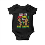 Juneteenth 1865 Baby Onesie My Ancestors Weren't Free In 1776