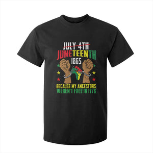 Juneteenth 1865 T Shirt For Kid My Ancestors Weren't Free In 1776