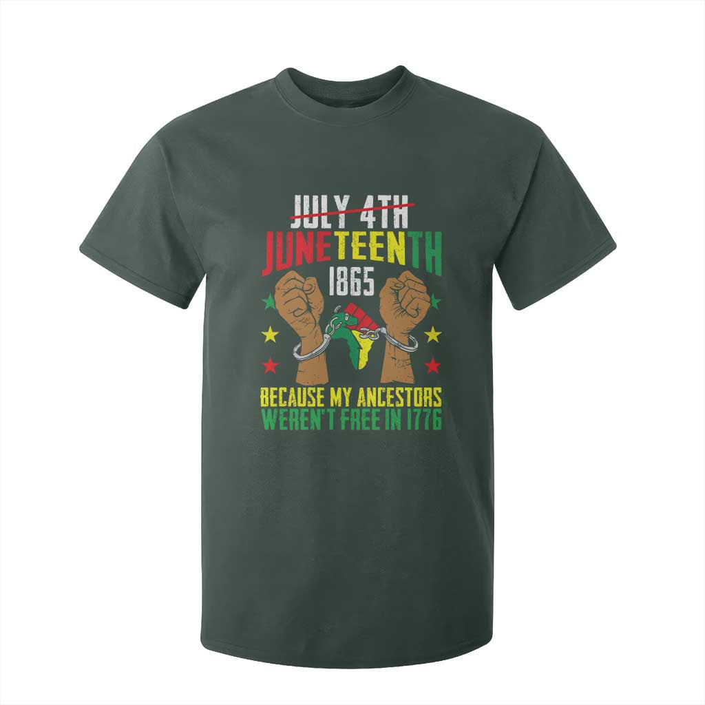 Juneteenth 1865 T Shirt For Kid My Ancestors Weren't Free In 1776