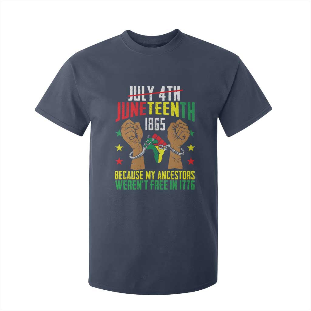 Juneteenth 1865 T Shirt For Kid My Ancestors Weren't Free In 1776