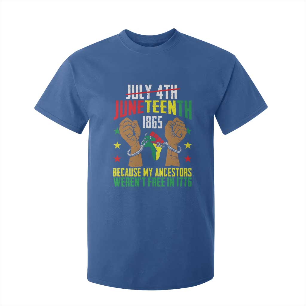 Juneteenth 1865 T Shirt For Kid My Ancestors Weren't Free In 1776
