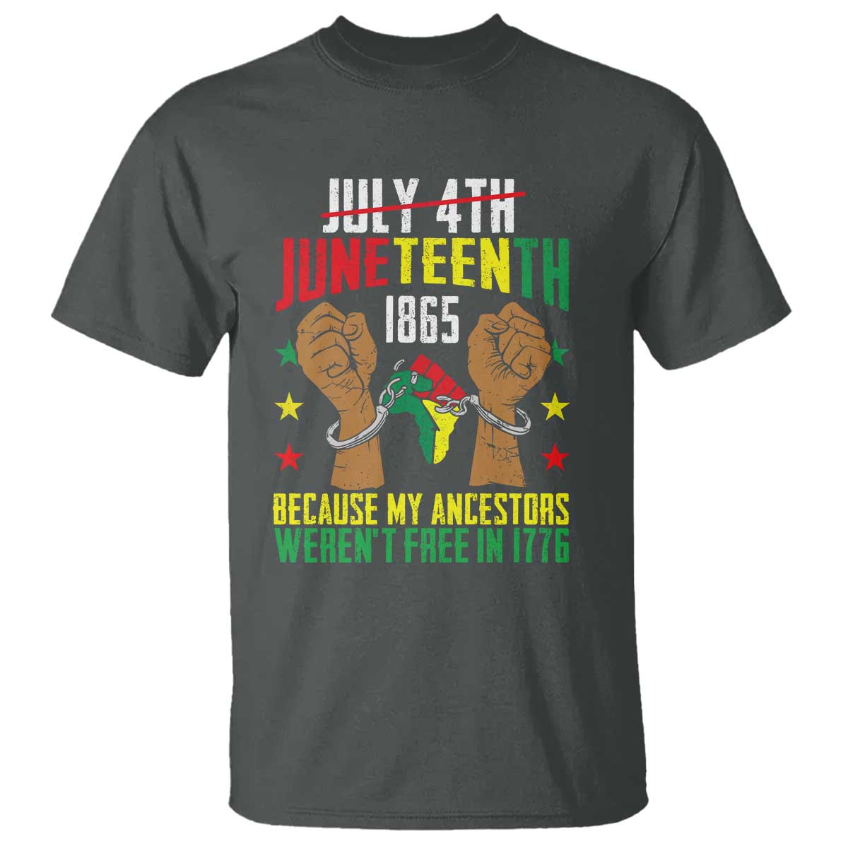 Juneteenth 1865 T Shirt My Ancestors Weren't Free In 1776