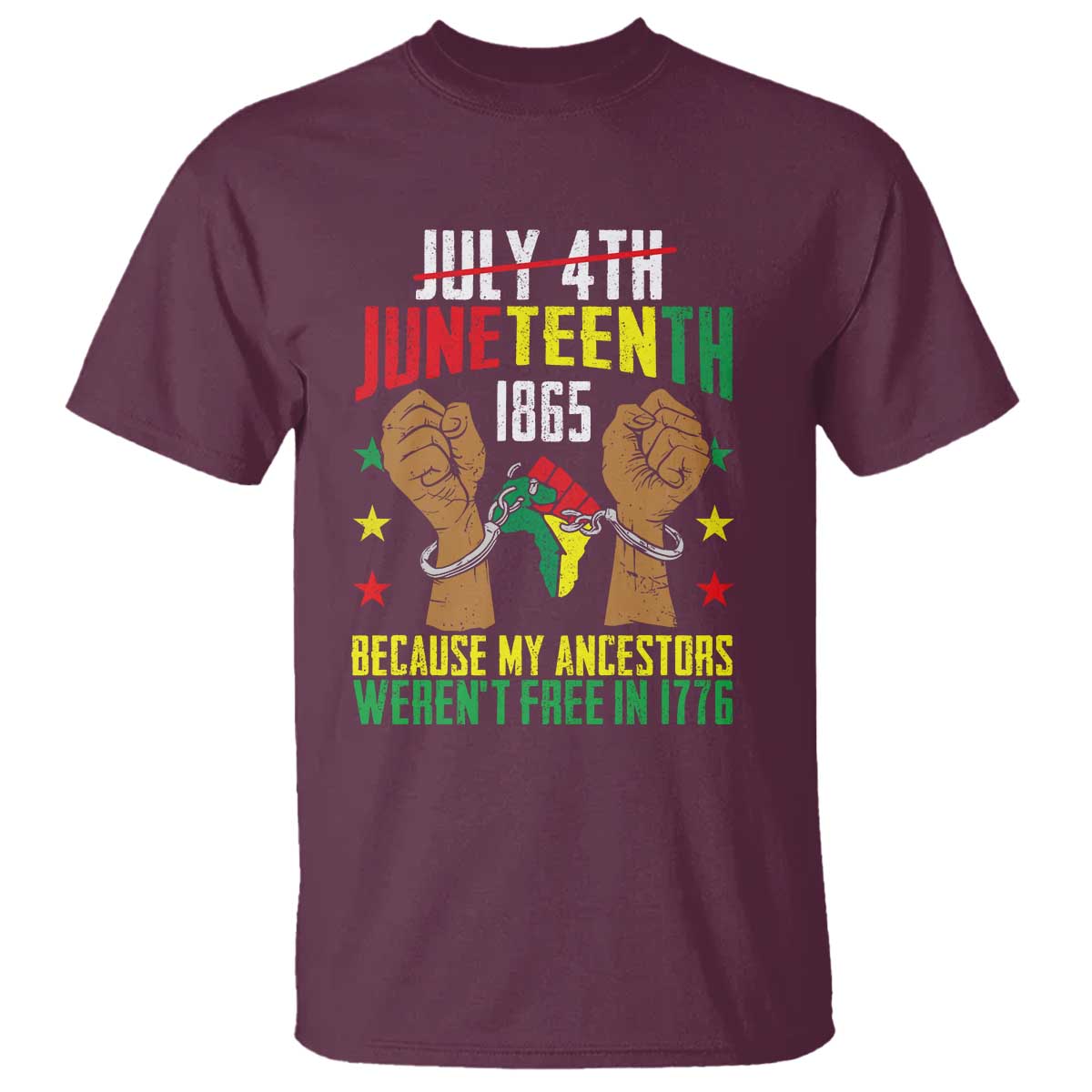 Juneteenth 1865 T Shirt My Ancestors Weren't Free In 1776