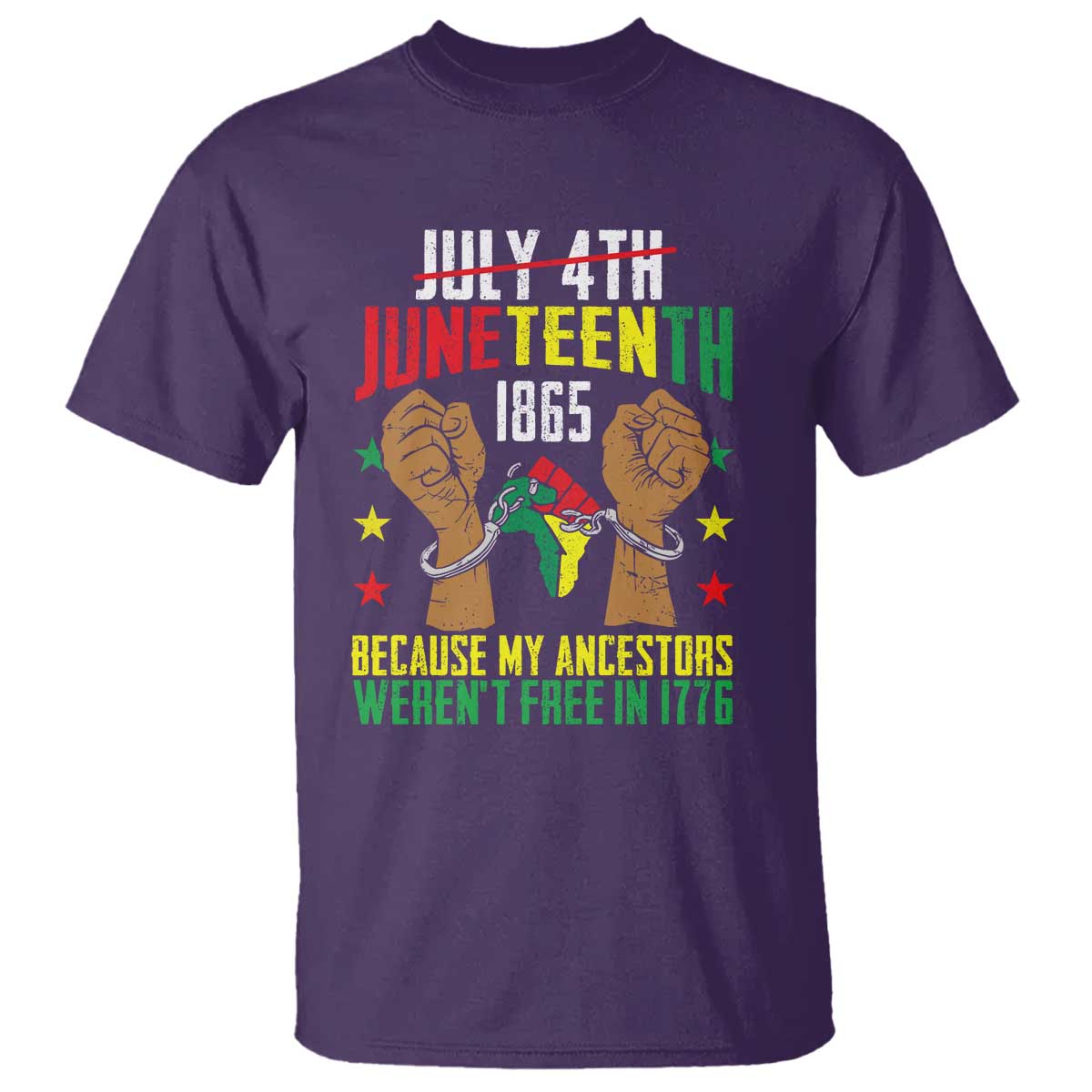 Juneteenth 1865 T Shirt My Ancestors Weren't Free In 1776