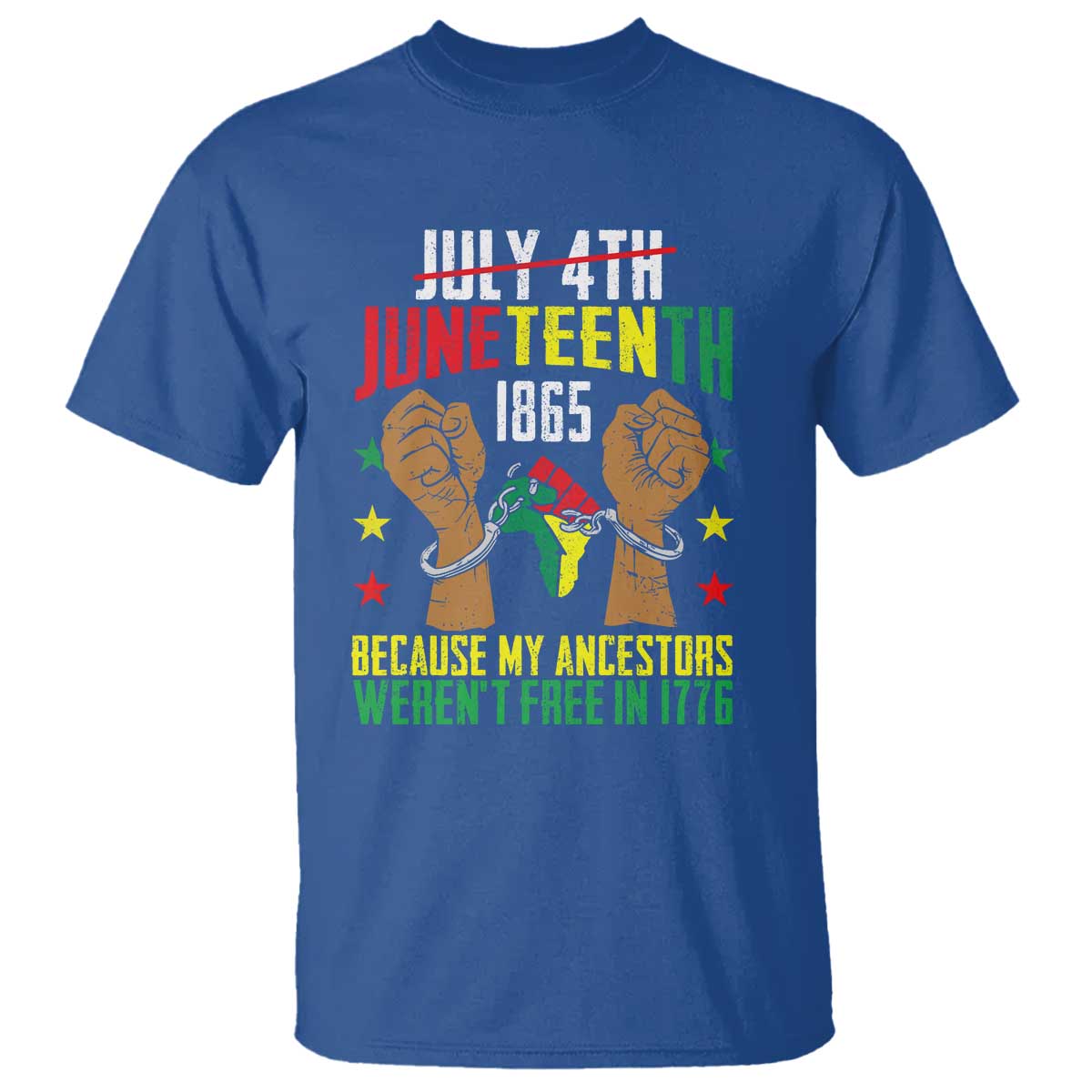 Juneteenth 1865 T Shirt My Ancestors Weren't Free In 1776