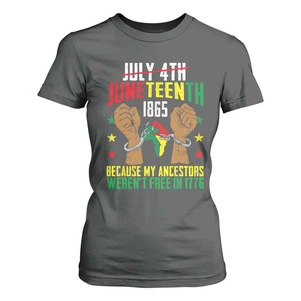 Juneteenth 1865 T Shirt For Women My Ancestors Weren't Free In 1776