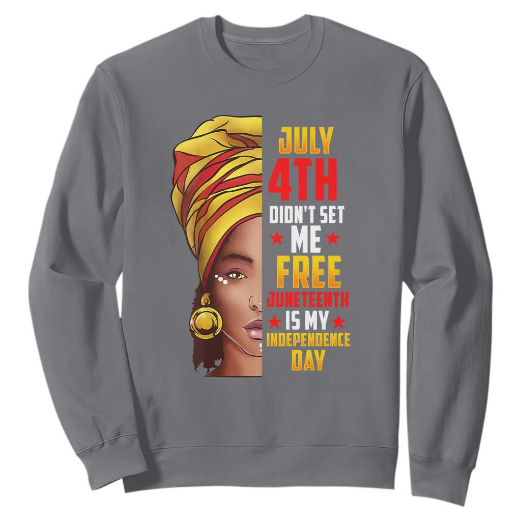 Juneteenth 1866 Sweatshirt Juneteenth Is My Independence Day for Women
