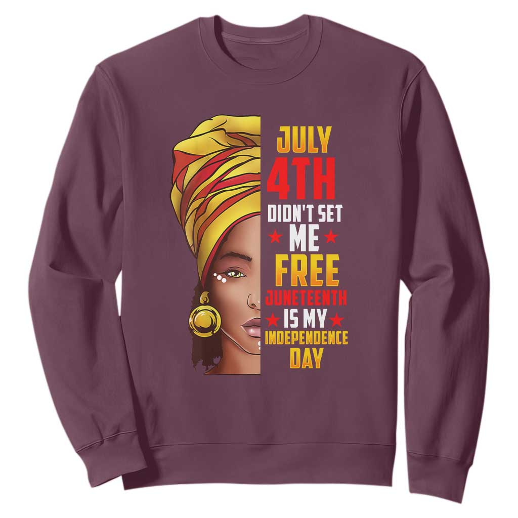 Juneteenth 1866 Sweatshirt Juneteenth Is My Independence Day for Women
