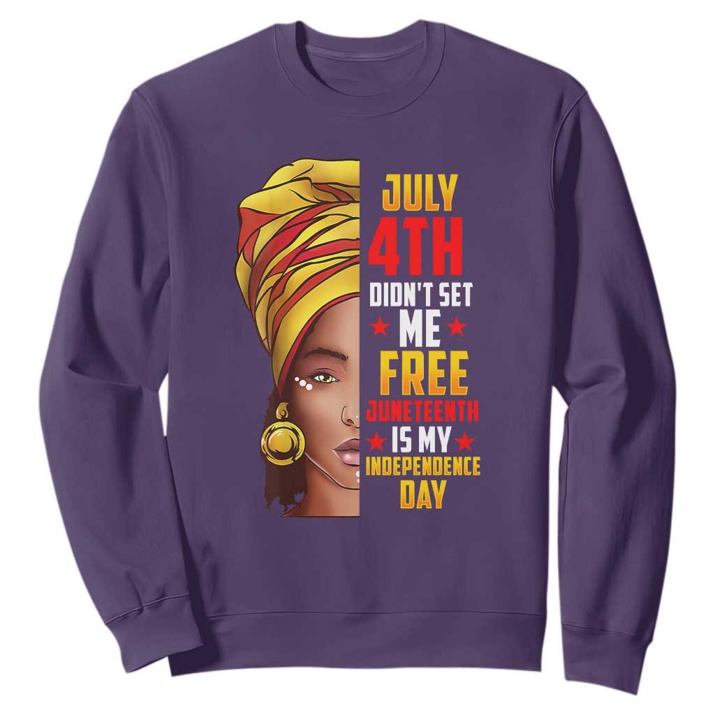 Juneteenth 1866 Sweatshirt Juneteenth Is My Independence Day for Women
