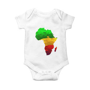 Africa Map Baby Onesie Green Yellow Red African Pride