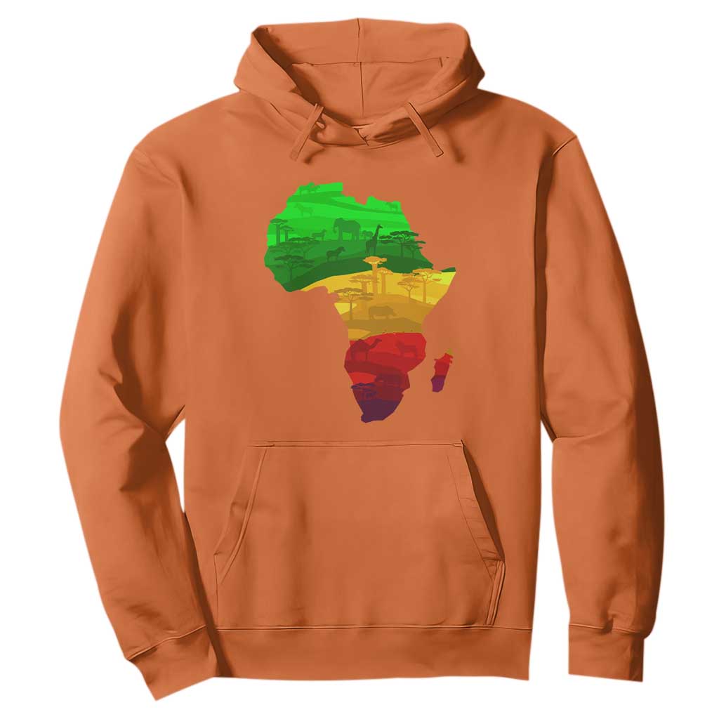 Africa Map Hoodie Green Yellow Red African Pride