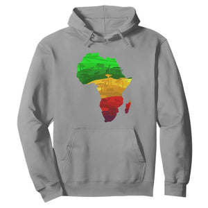 Africa Map Hoodie Green Yellow Red African Pride