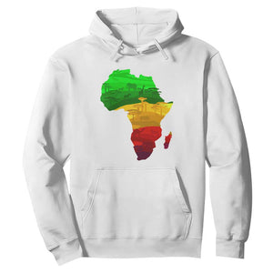 Africa Map Hoodie Green Yellow Red African Pride