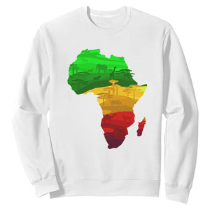 Africa Map Sweatshirt Green Yellow Red African Pride