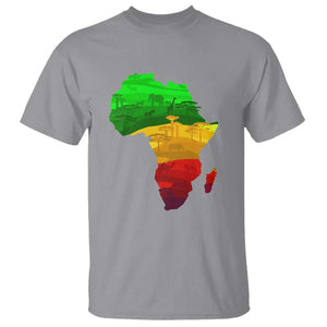 Africa Map T Shirt Green Yellow Red African Pride