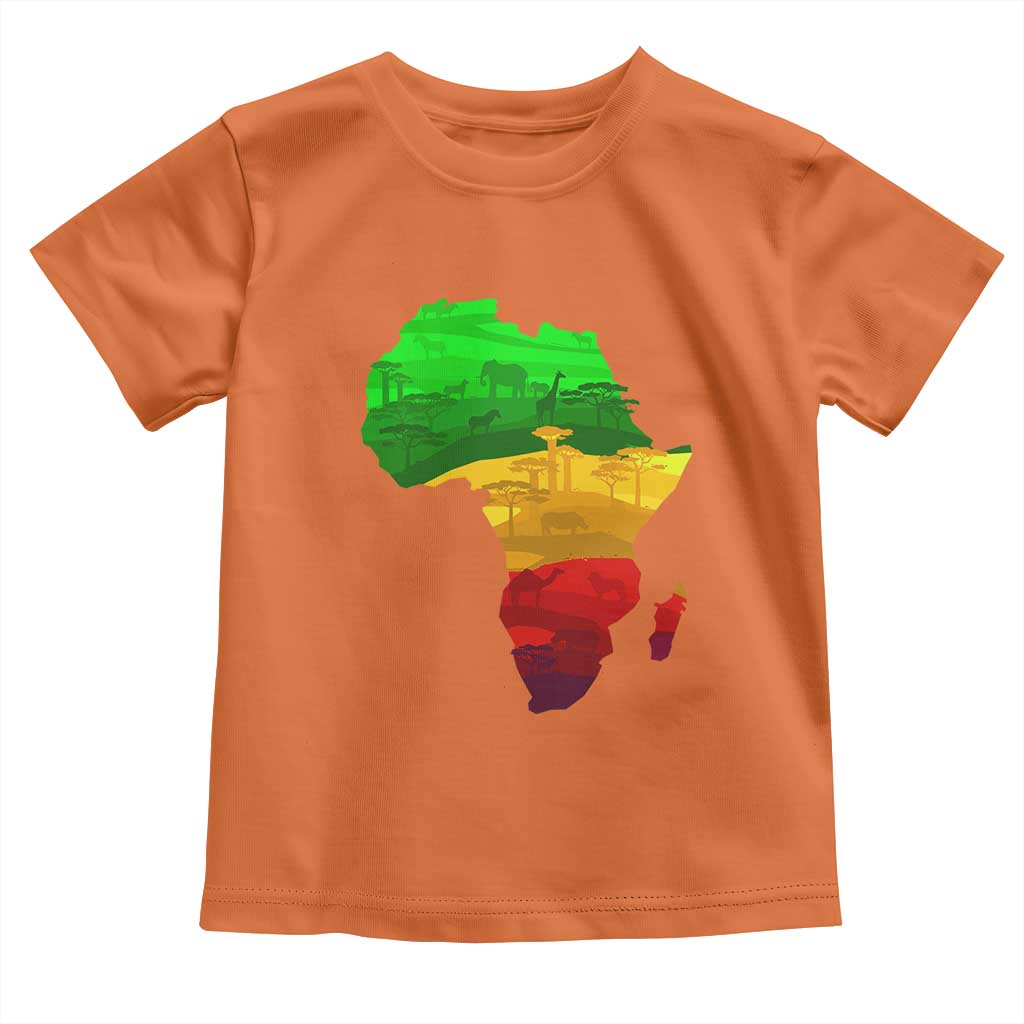 Africa Map Toddler T Shirt Green Yellow Red African Pride