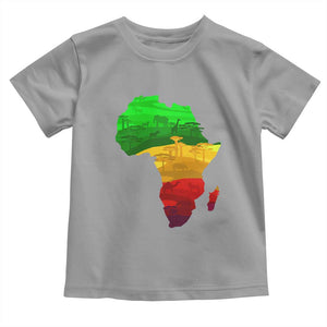 Africa Map Toddler T Shirt Green Yellow Red African Pride