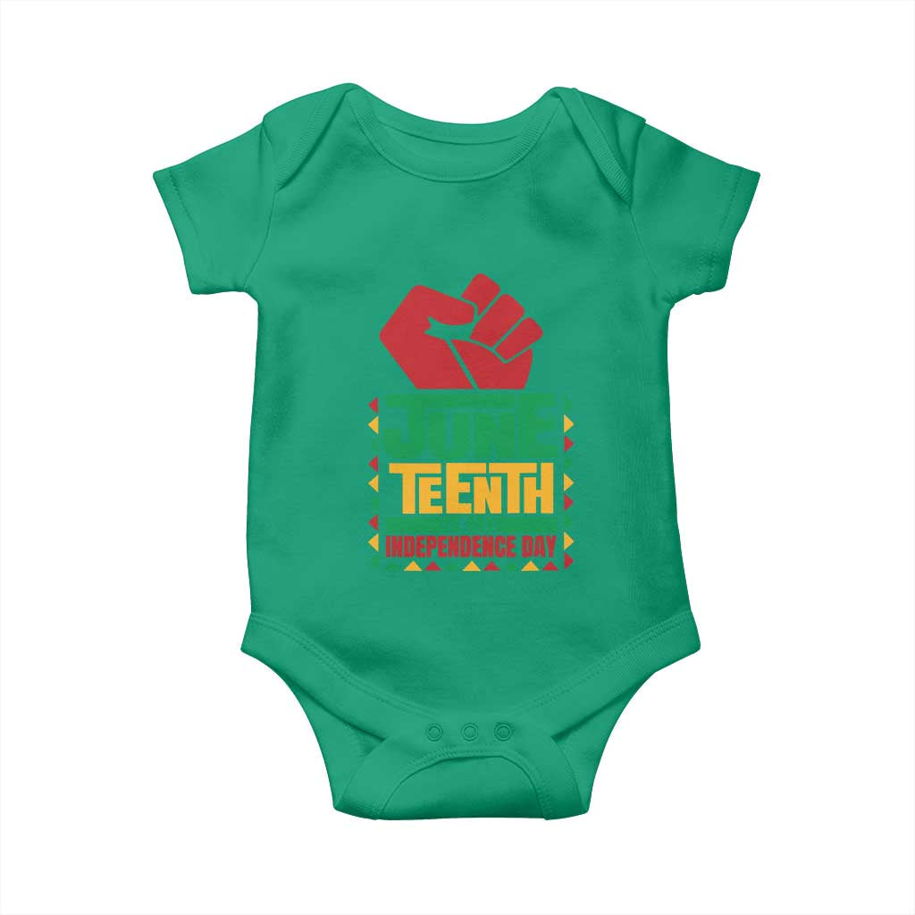 Juneteenth Is My Independence Day Baby Onesie Raised Fist