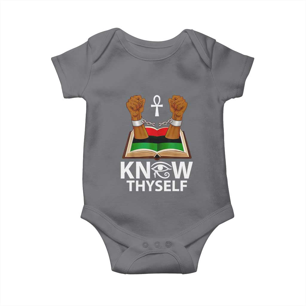 African American History Baby Onesie Know Thyself Break The Chains