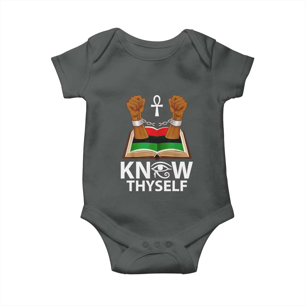 African American History Baby Onesie Know Thyself Break The Chains