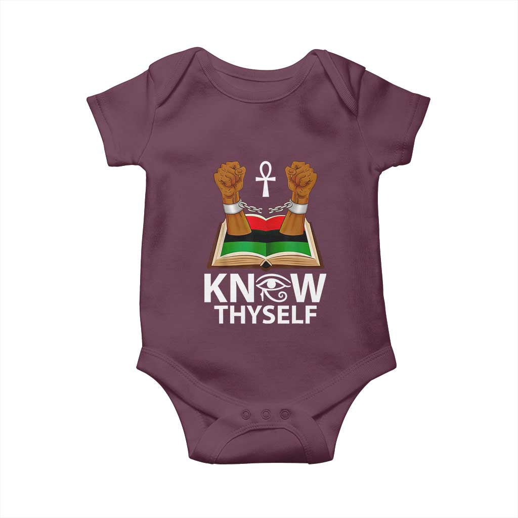 African American History Baby Onesie Know Thyself Break The Chains