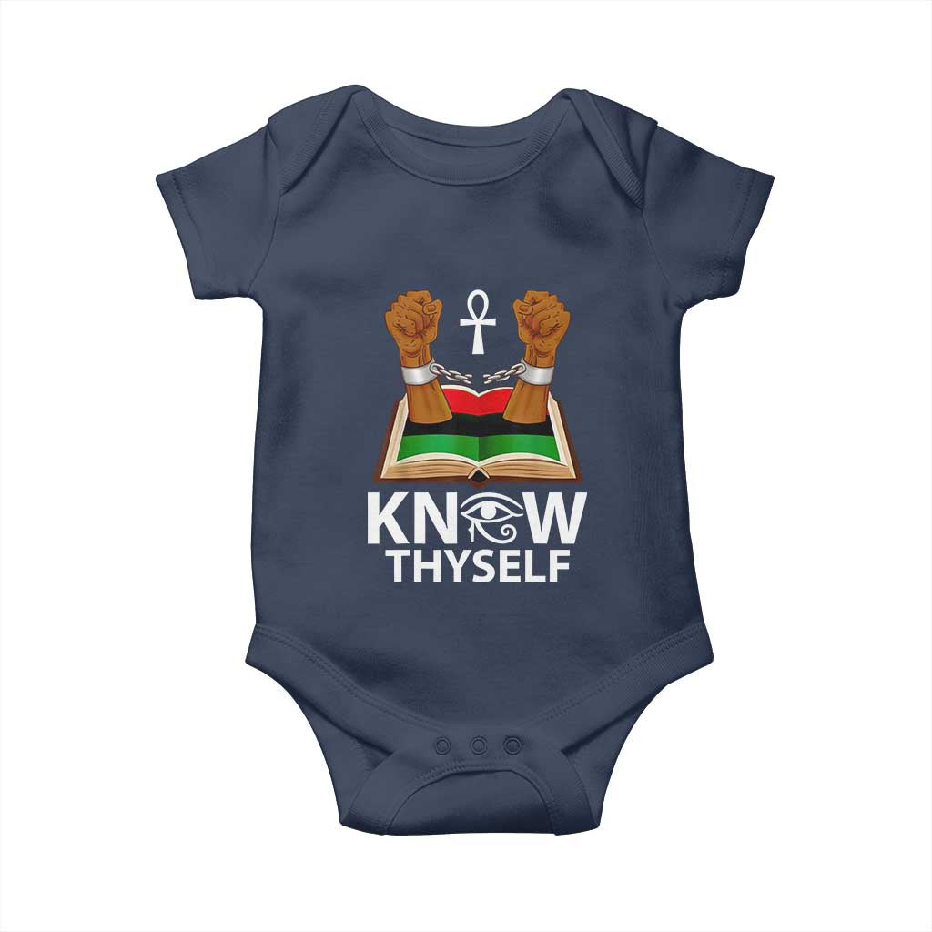 African American History Baby Onesie Know Thyself Break The Chains