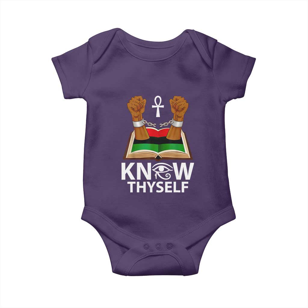 African American History Baby Onesie Know Thyself Break The Chains