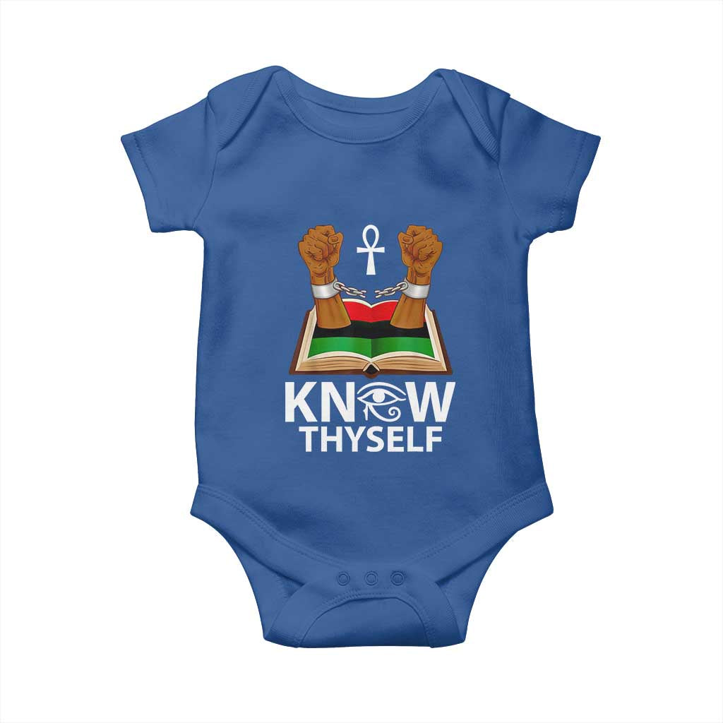 African American History Baby Onesie Know Thyself Break The Chains