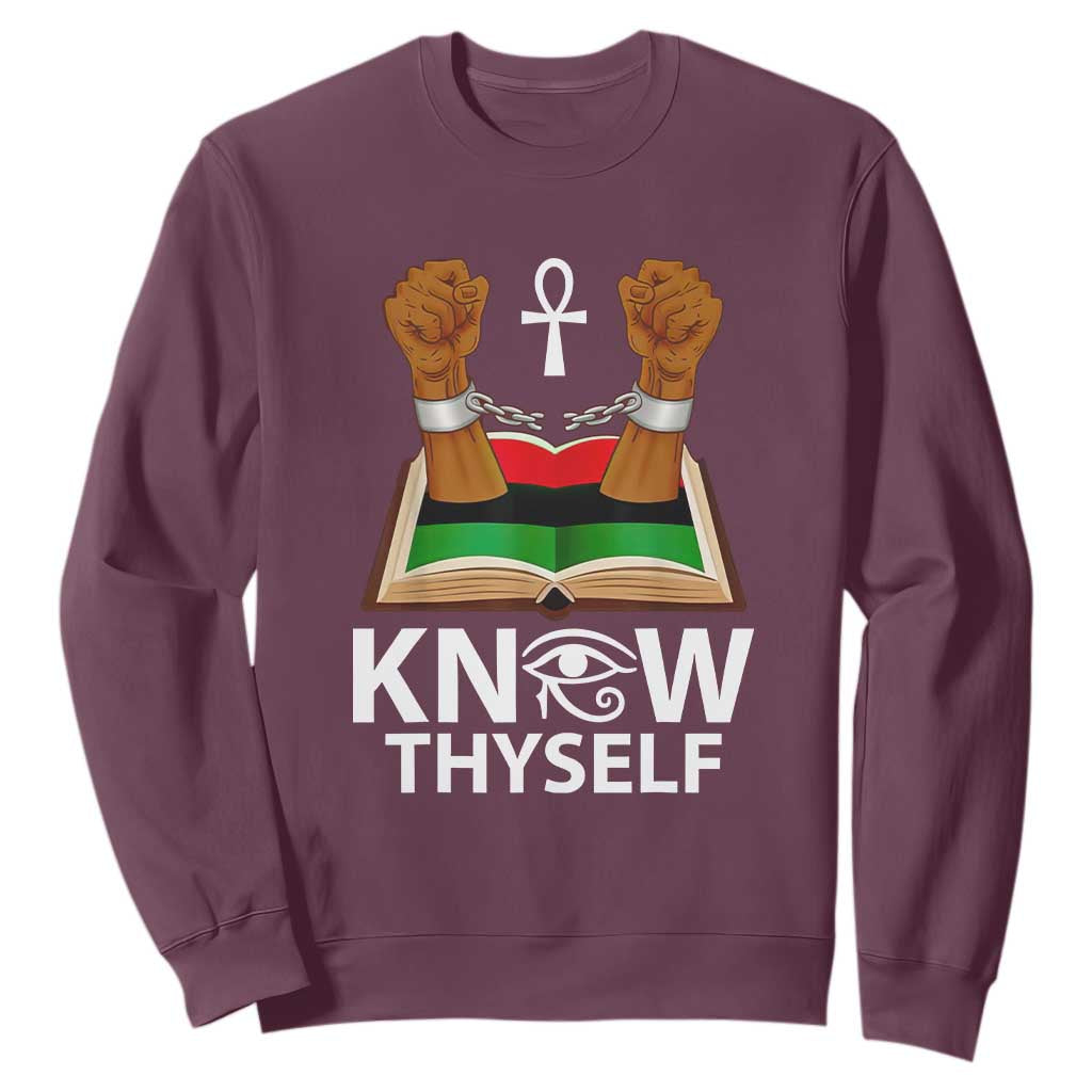 African American History Sweatshirt Know Thyself Break The Chains
