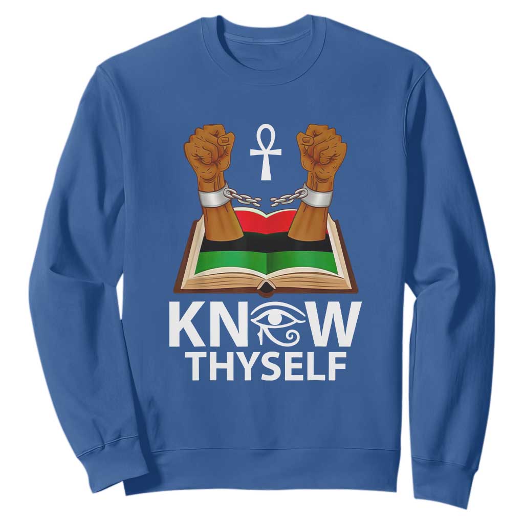 African American History Sweatshirt Know Thyself Break The Chains