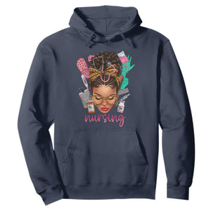 African American Nurse Hoodie Nursing Black Messy Bun