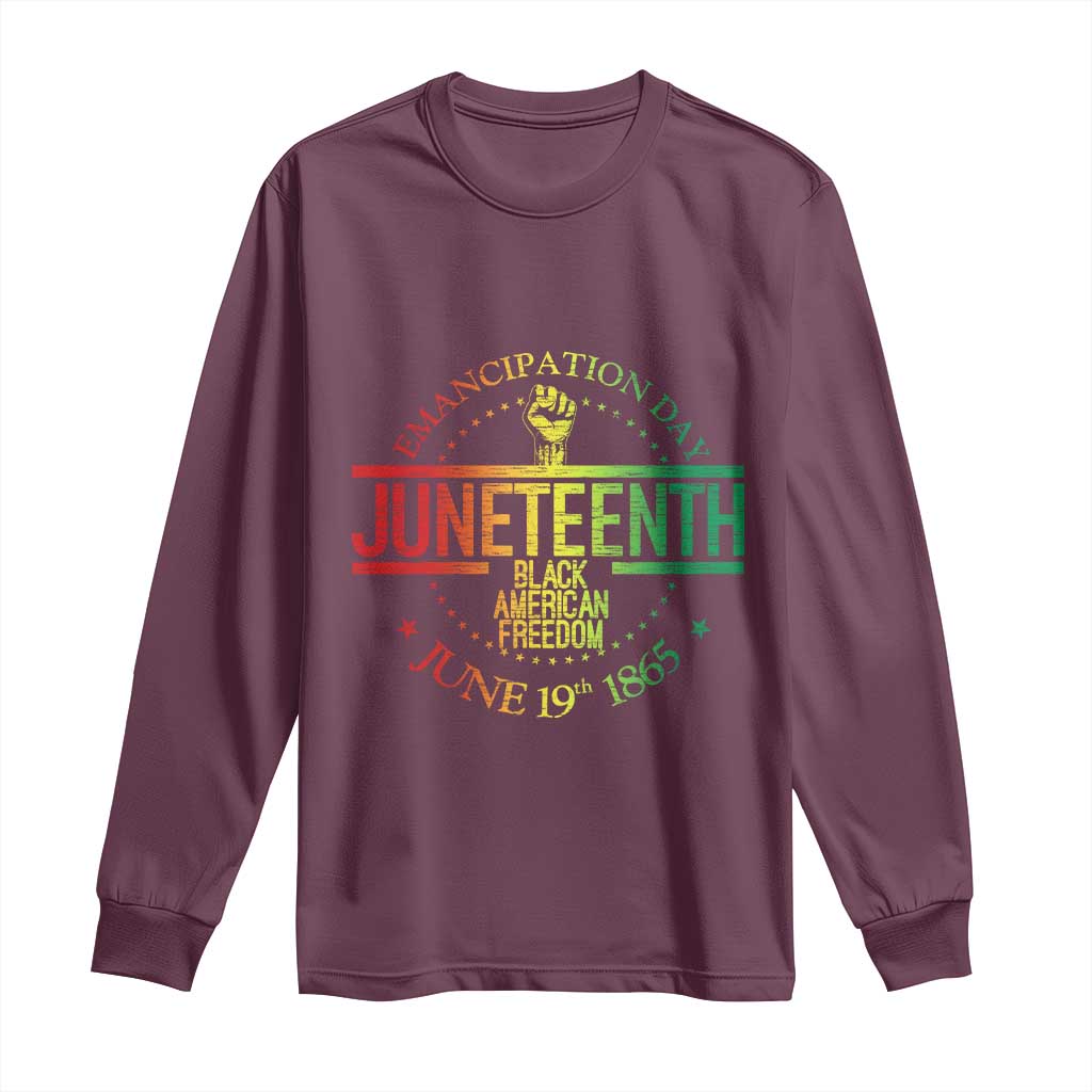 Emancipation Day Juneteenth 1865 Long Sleeve Shirt Black American Freedom History June 19th