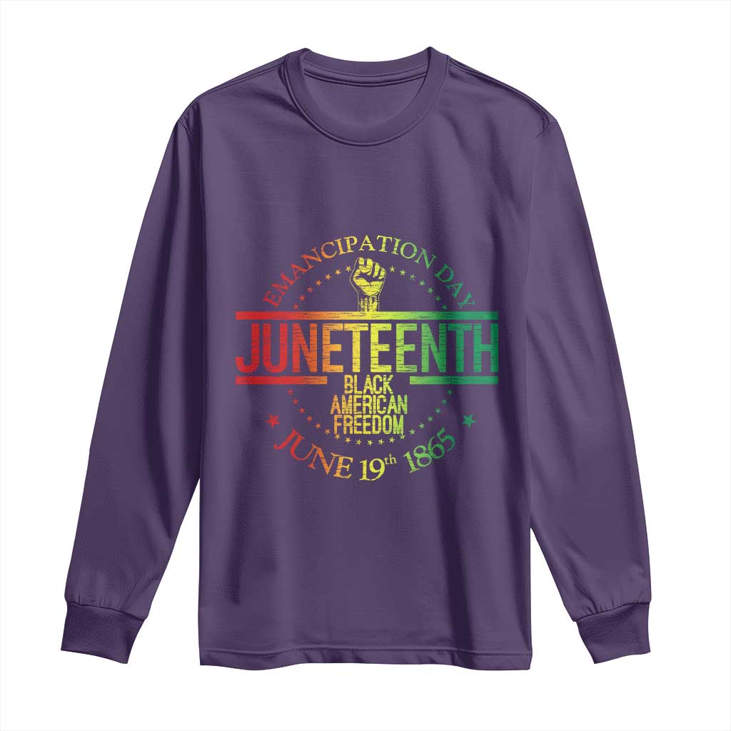 Emancipation Day Juneteenth 1865 Long Sleeve Shirt Black American Freedom History June 19th