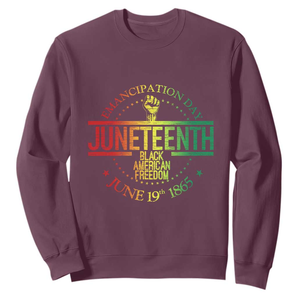 Emancipation Day Juneteenth 1865 Sweatshirt Black American Freedom History June 19th