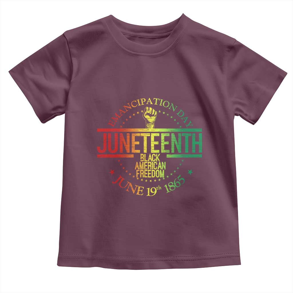 Emancipation Day Juneteenth 1865 Toddler T Shirt Black American Freedom History June 19th