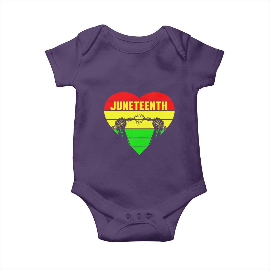 Juneteenth Baby Onesie Breaking Every Chain BHM Heart