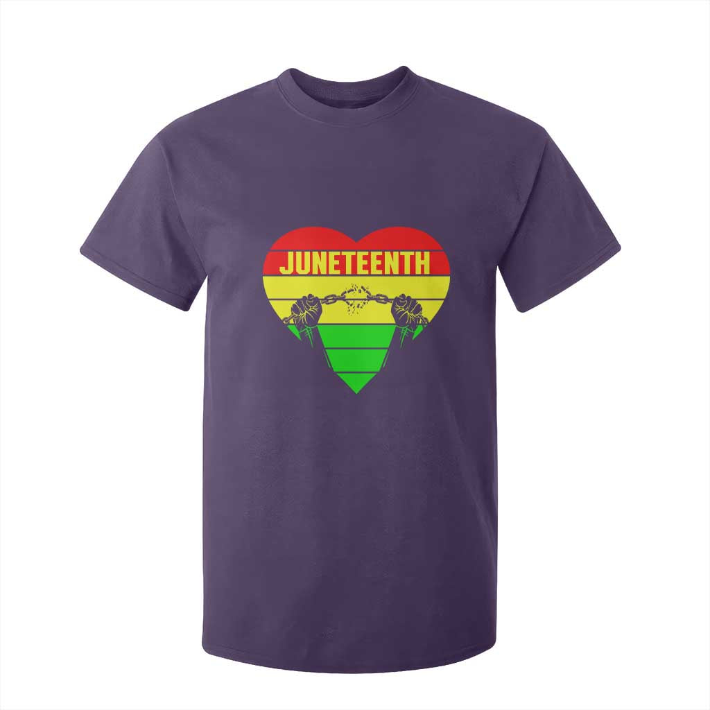 Juneteenth T Shirt For Kid Breaking Every Chain BHM Heart