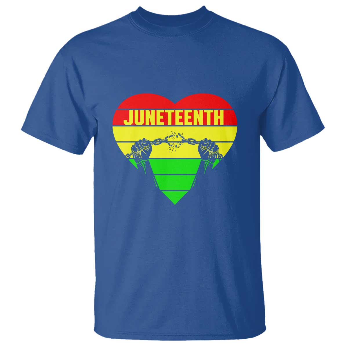 Juneteenth T Shirt Breaking Every Chain BHM Heart
